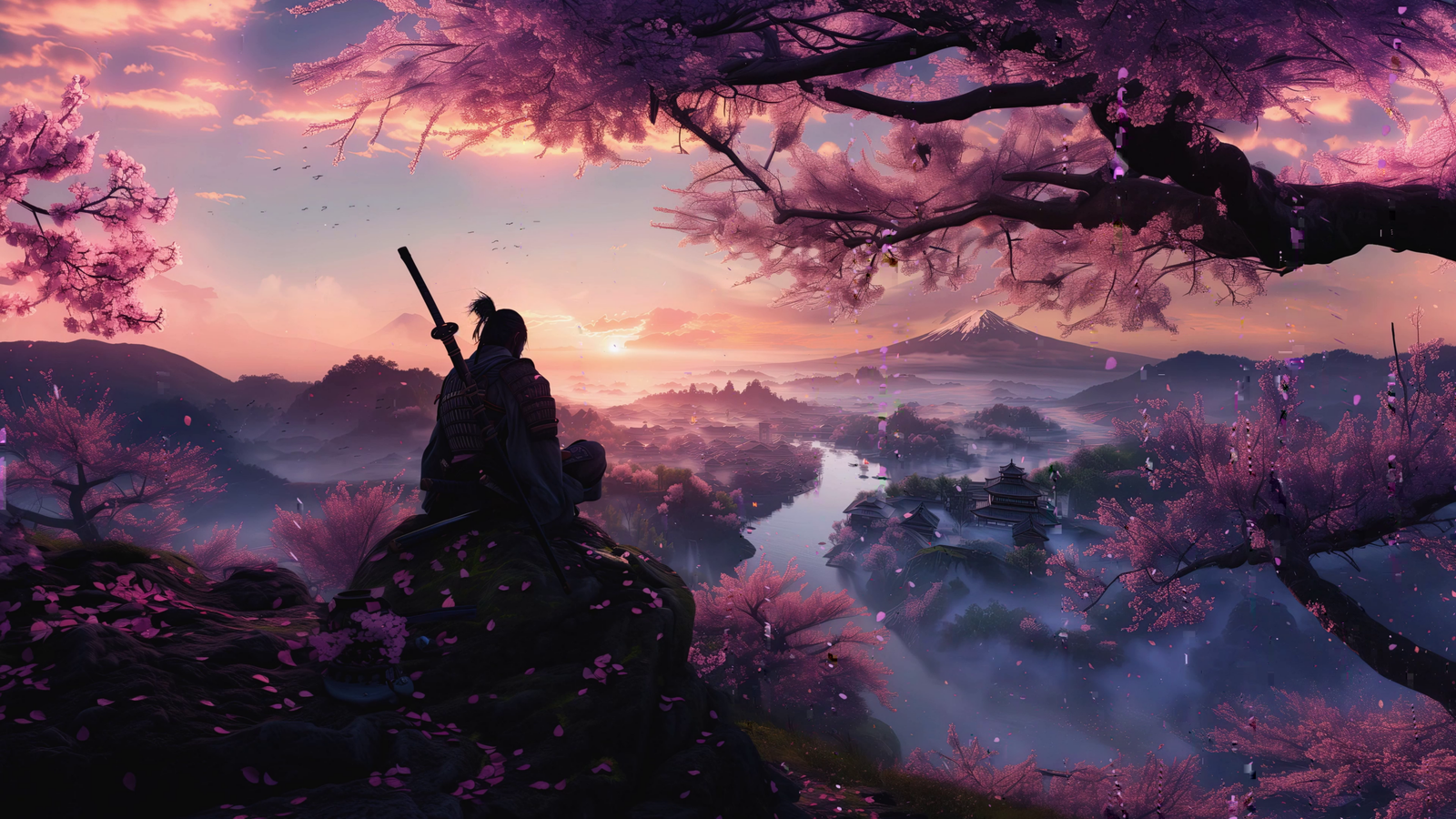 Samurai Mount Fuji Live Wallpaper preview