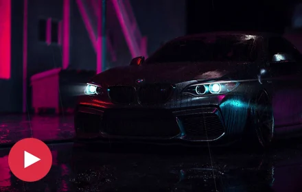 Black Car Neon Wallpaper
